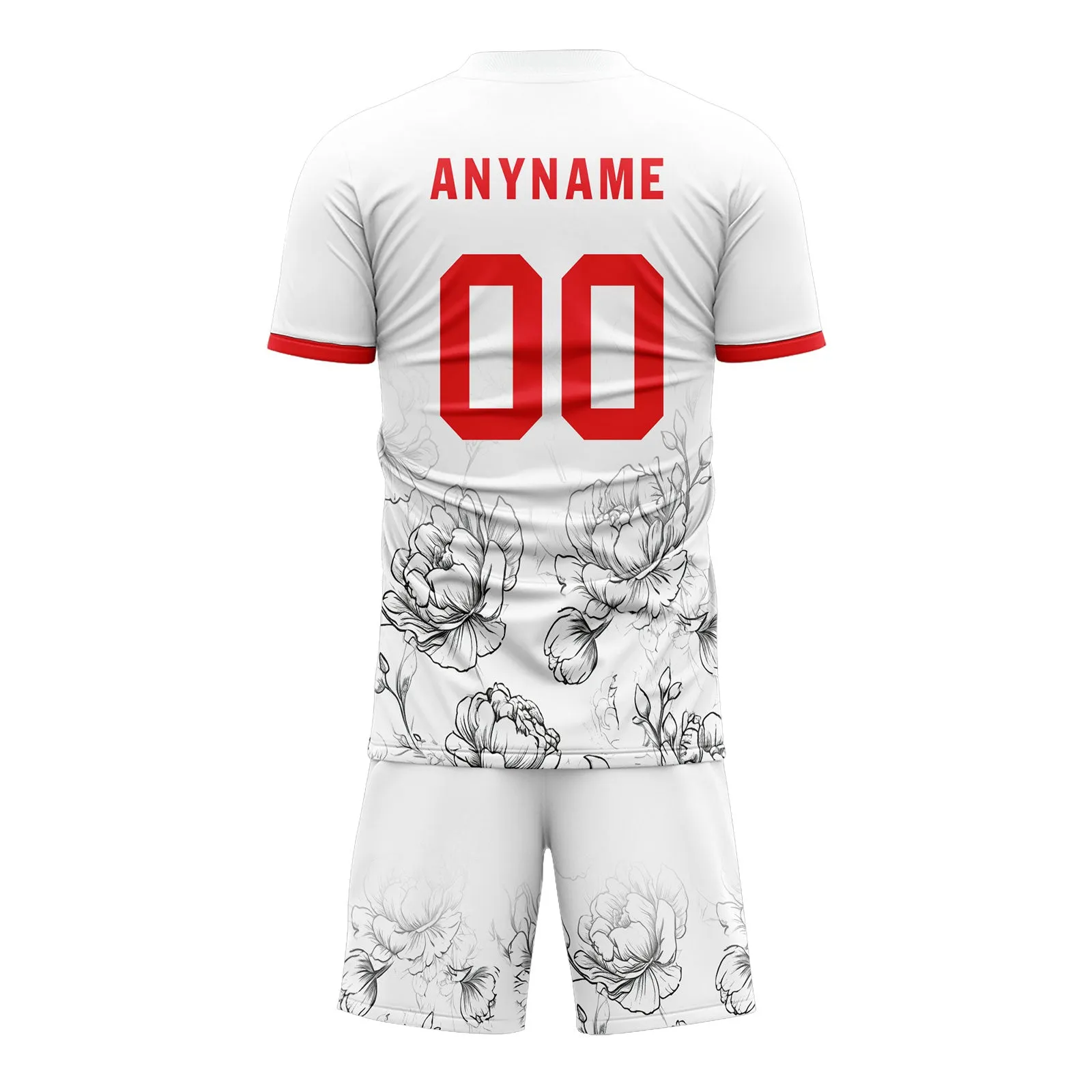 Custom White Red Soccer Sets Jersey Personalized SCJ101-D28030
