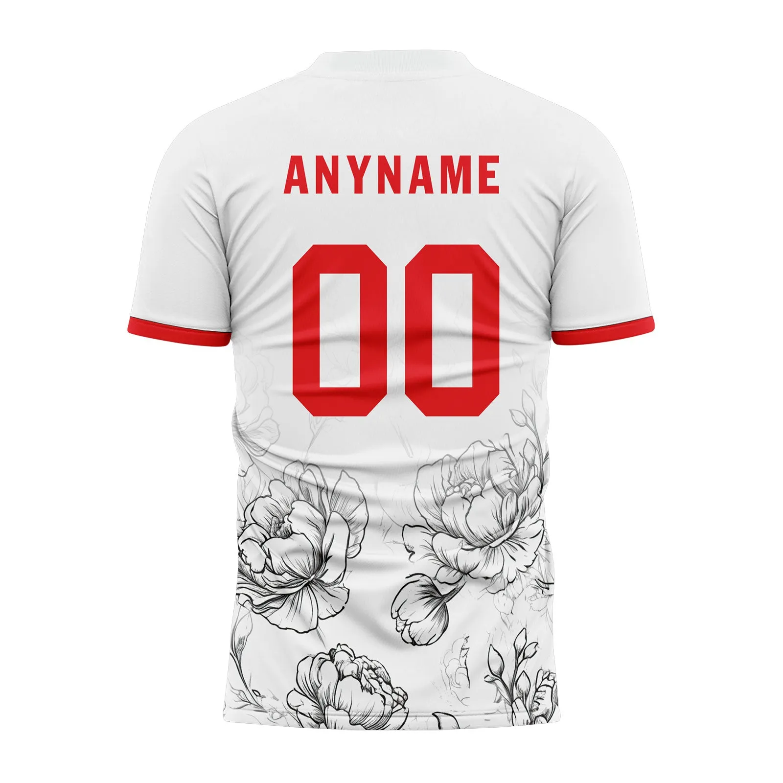 Custom White Red Soccer Sets Jersey Personalized SCJ101-D28030