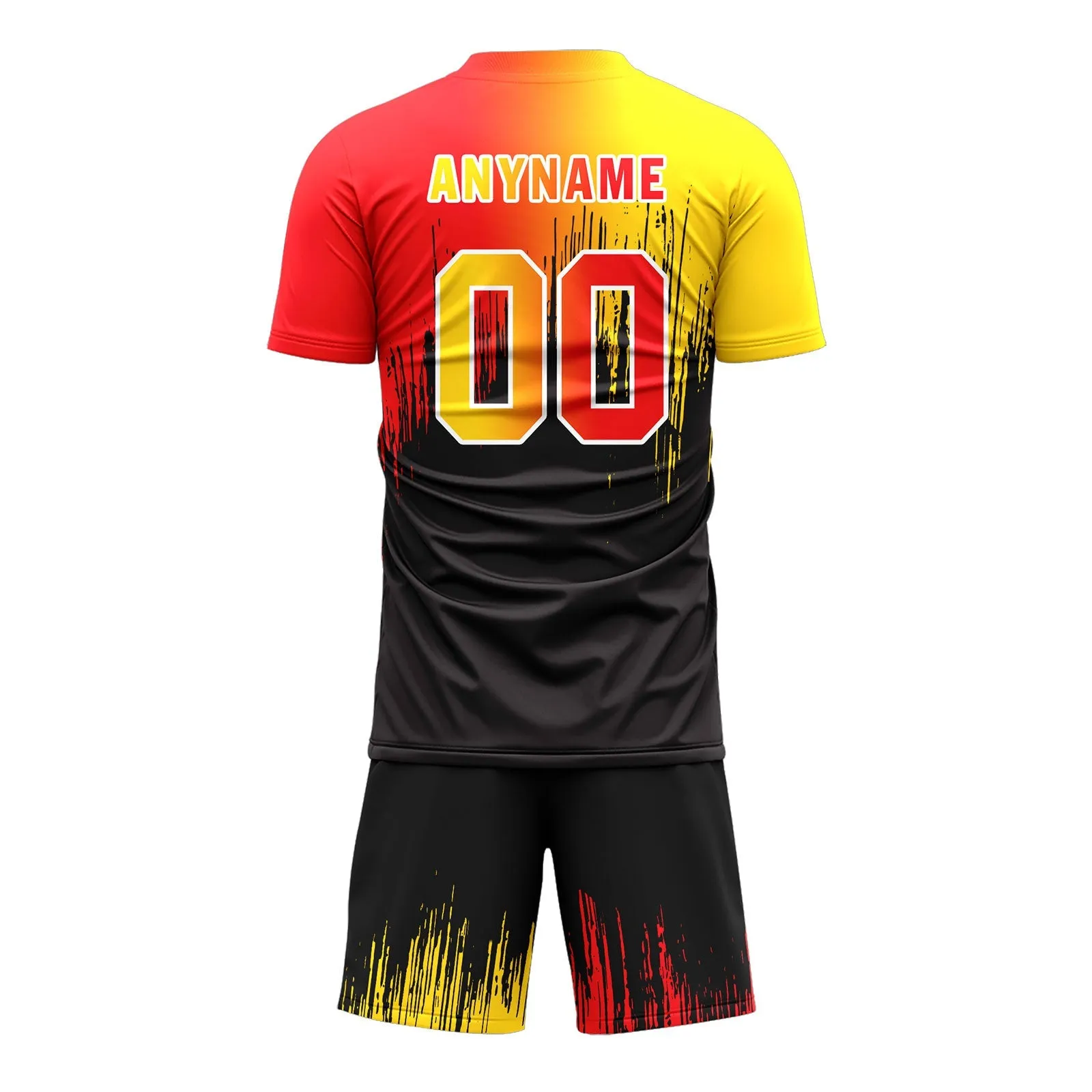 Custom Yellow Red Black Soccer Sets Jersey Personalized SCJ101-D28003