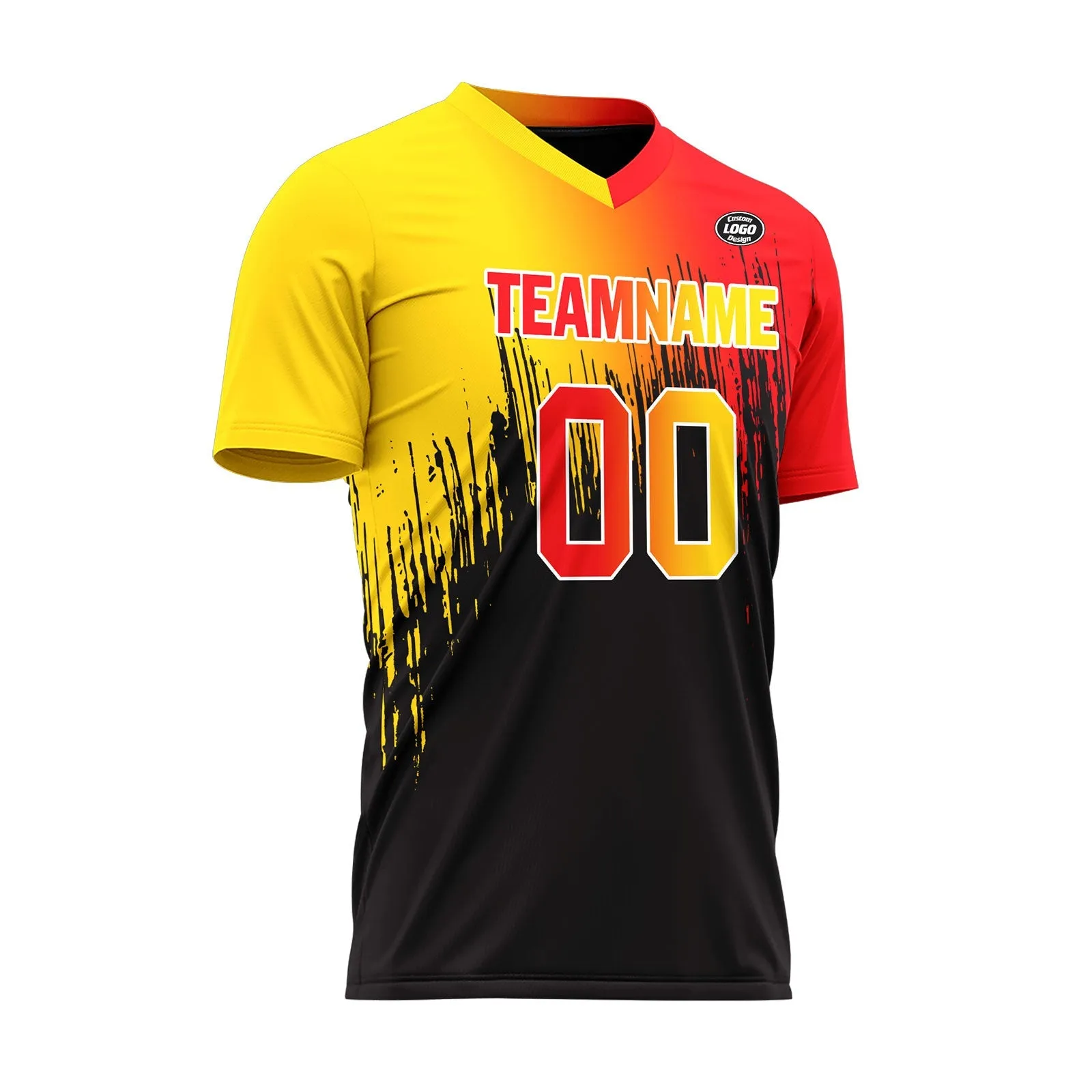 Custom Yellow Red Black Soccer Sets Jersey Personalized SCJ101-D28003