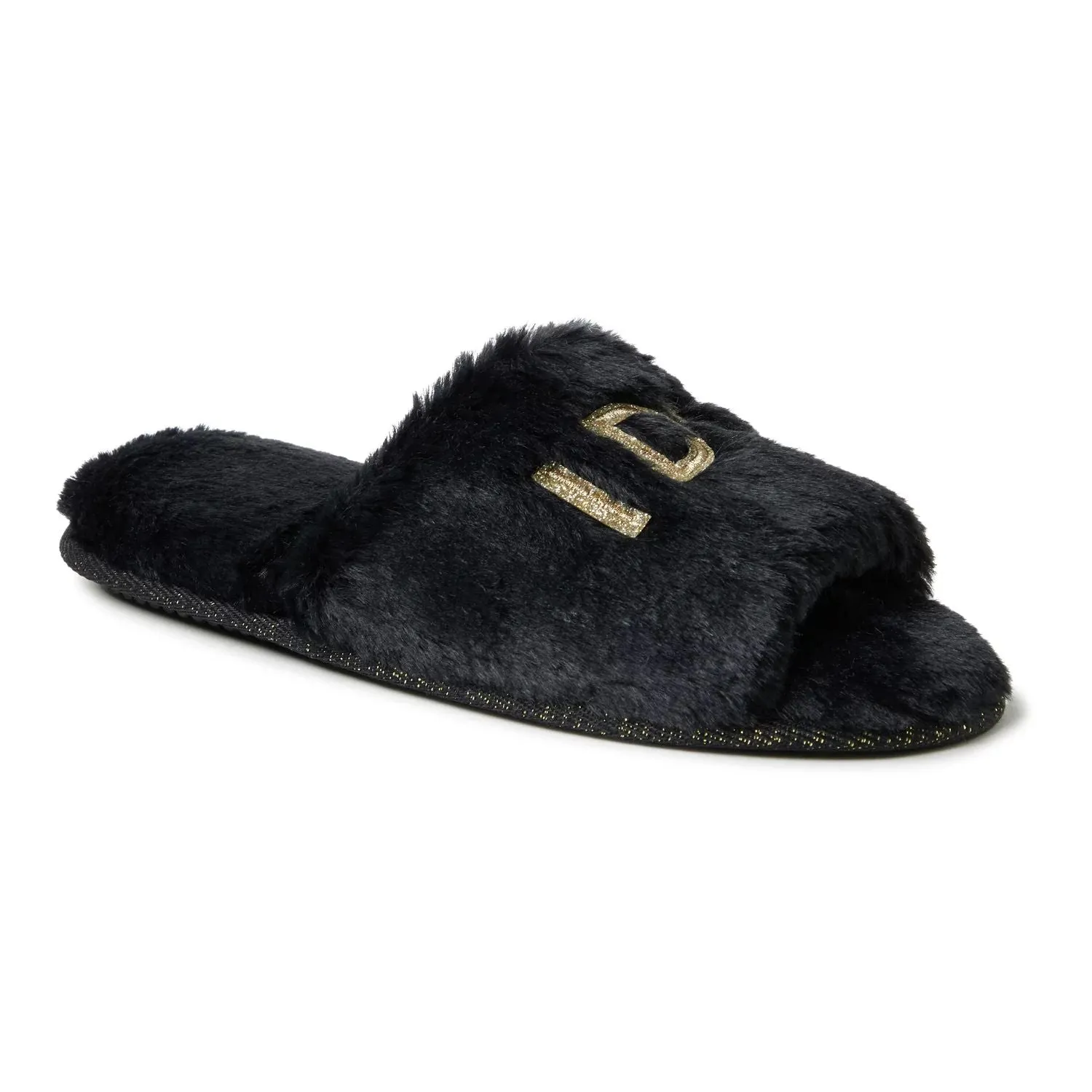 Dearfoams Women's Wedding Faux Fur Slippers "I Do Crew" Dearfoams