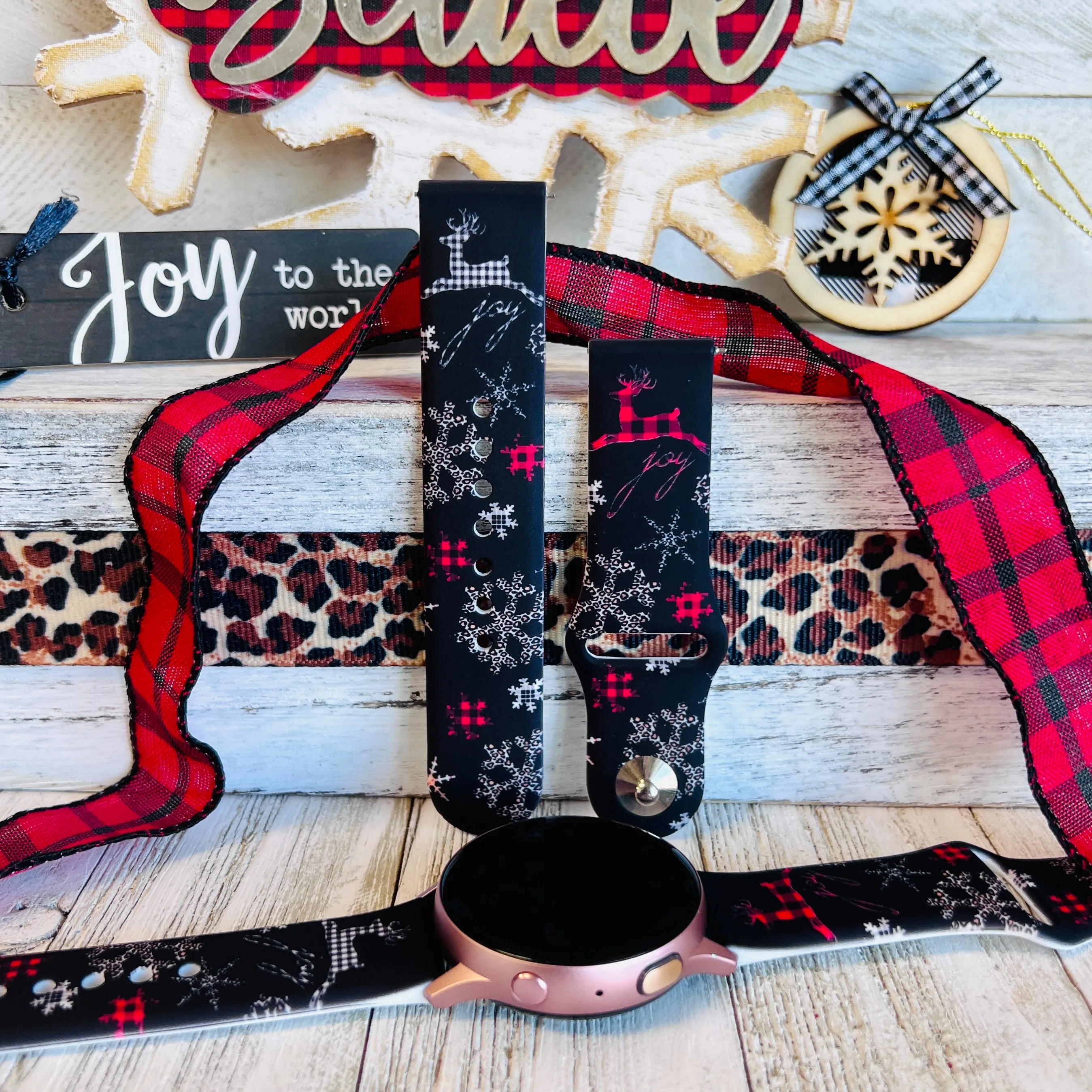Deer Joy Print Silicone Band For Samsung Watch Two Colors Available
