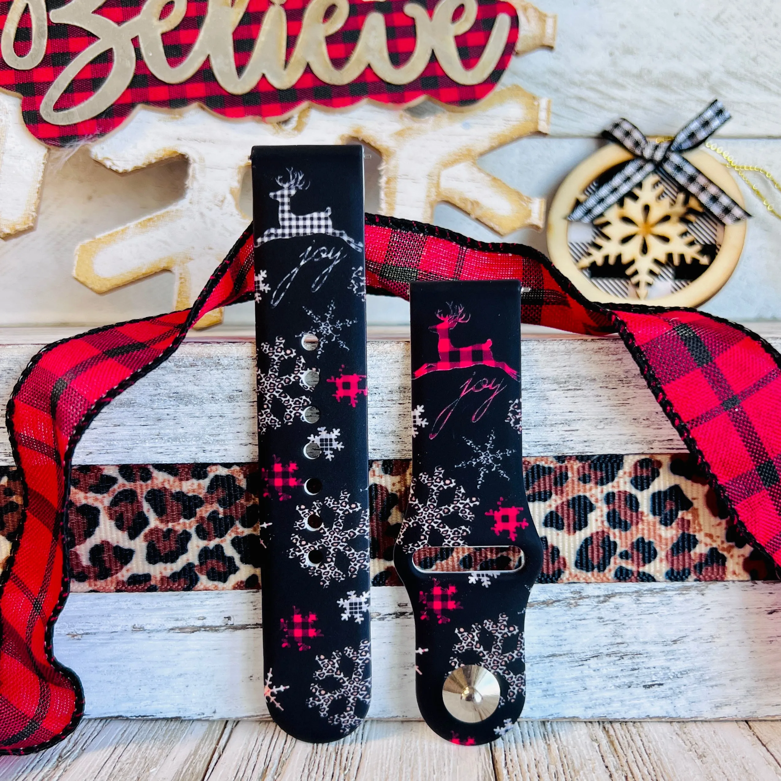 Deer Joy Print Silicone Band For Samsung Watch Two Colors Available