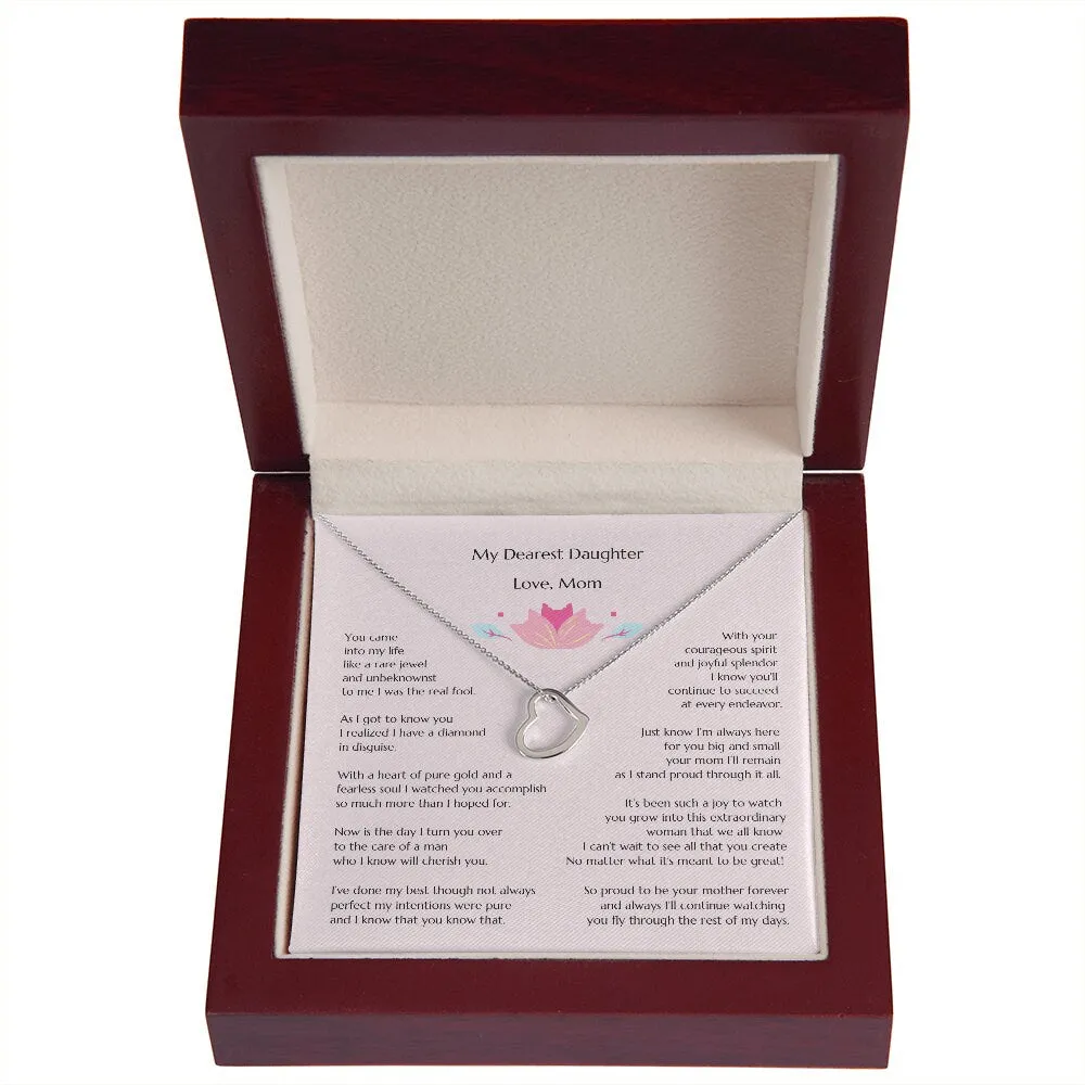 Delicate Heart Necklace mom to bride