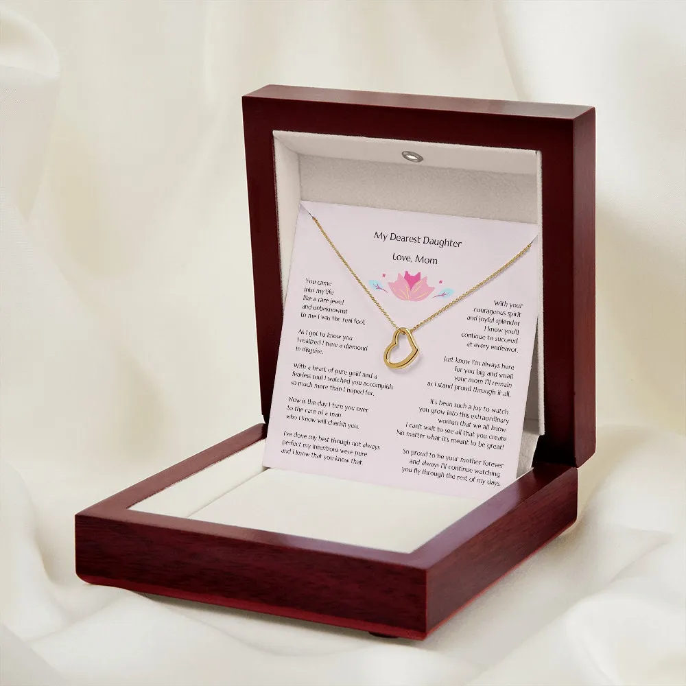 Delicate Heart Necklace mom to bride