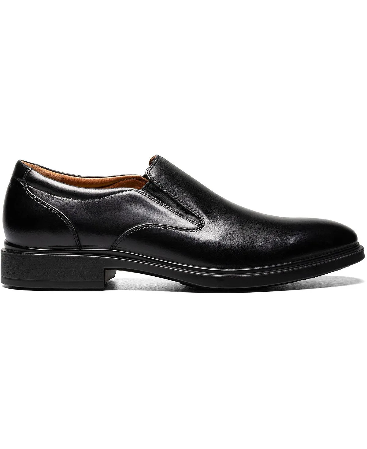 Florsheim Men's Waterproof Slip-on Shoes with Plain Toe, Black