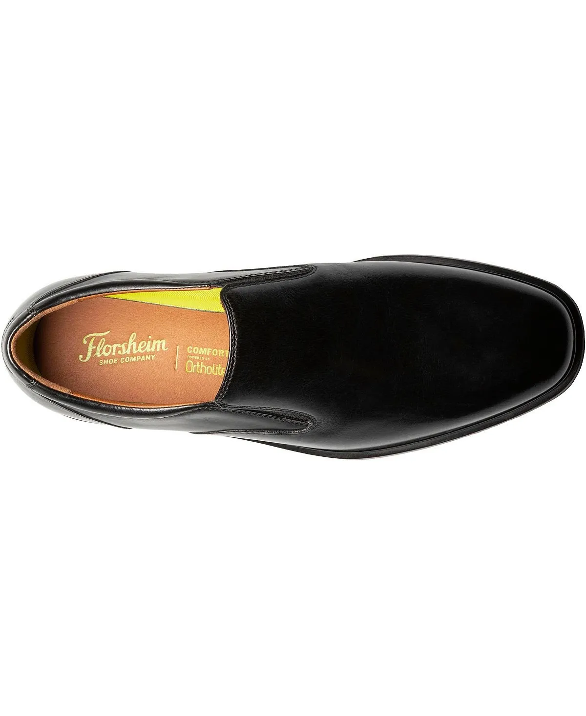 Florsheim Men's Waterproof Slip-on Shoes with Plain Toe, Black
