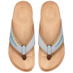 FOCO Los Angeles Chargers Men's Cork Flip Flops