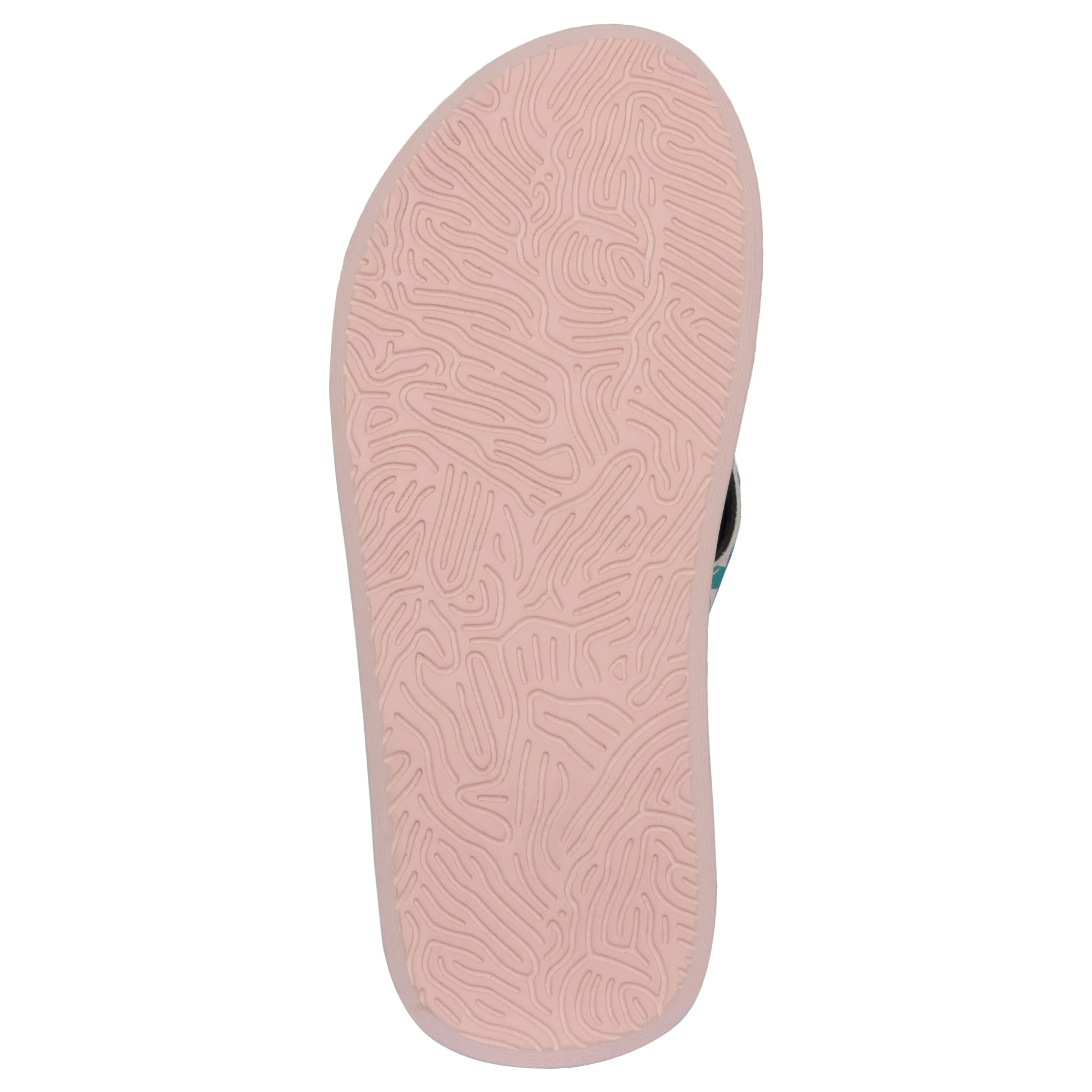 Girls' flip-flops 550 Peony petrol/pink OLAIAN dark petrol / neon pastel salmon