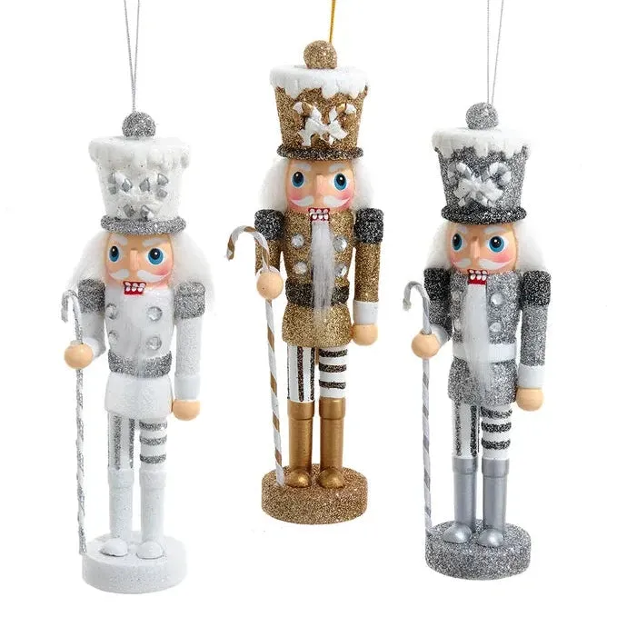 Kurt Adler Hollywood Nutcracker Ornament- Silver