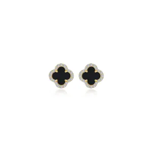 Lafonn Simulated Diamond & Black Onyx Halo Stud Earrings E0609OXG00