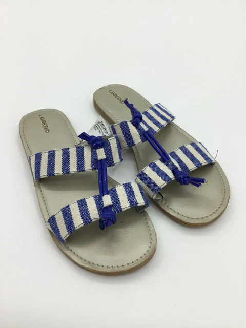 Lands' End Child Size 6 Youth Blue Sandals/Flip Flops