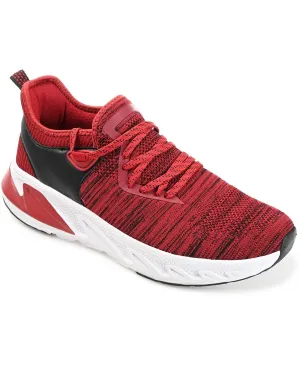 Men's gibbs knit athleisure Vance Co. sneakers, red
