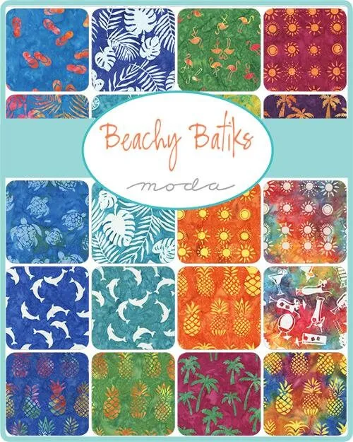 Moda Fabrics Beachy Batiks Charm Pack