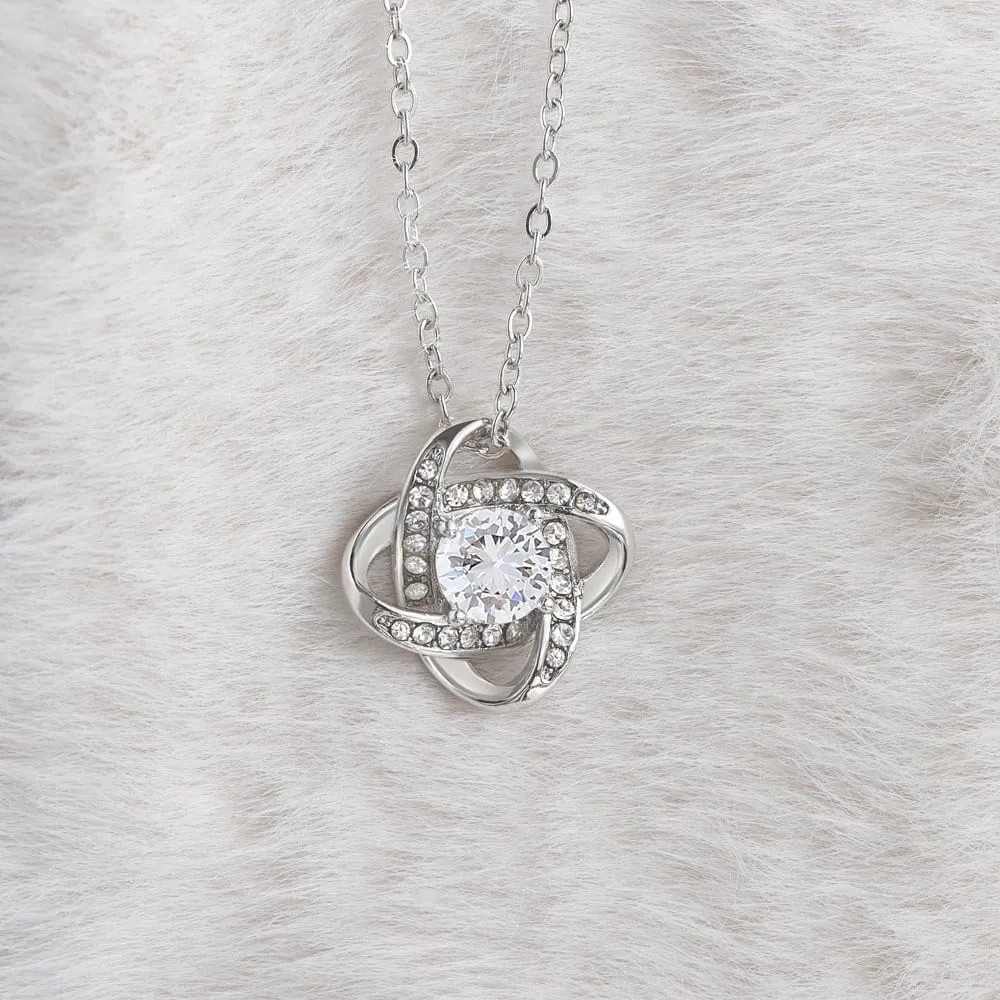 Mother’s Day Gift, Mom Gift from Daughter, Mother Gift, Mom Gold Heart Necklace, Mom Poem, Gold Love Knot Necklace, Daughter Gift to Mom