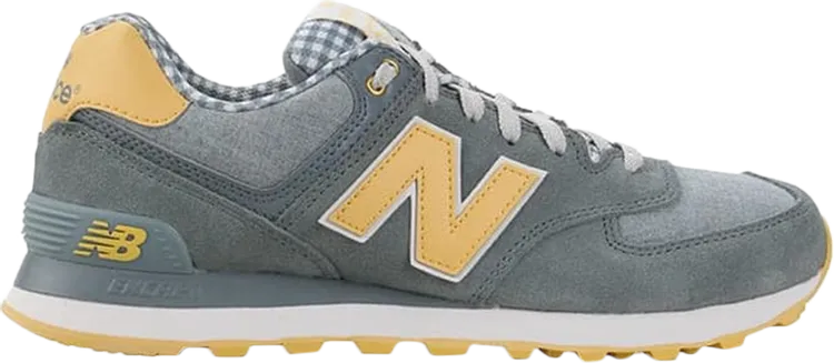 New Balance 574 sneakers, grey/yellow