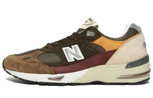 New Balance 991 Olive Burgundy Brown