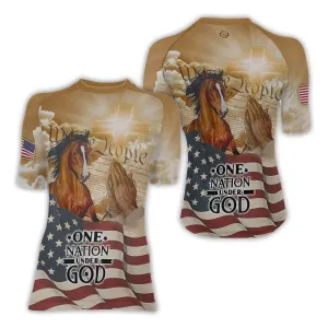 One Nation Under God Women's Short Sleeve Rash Guard