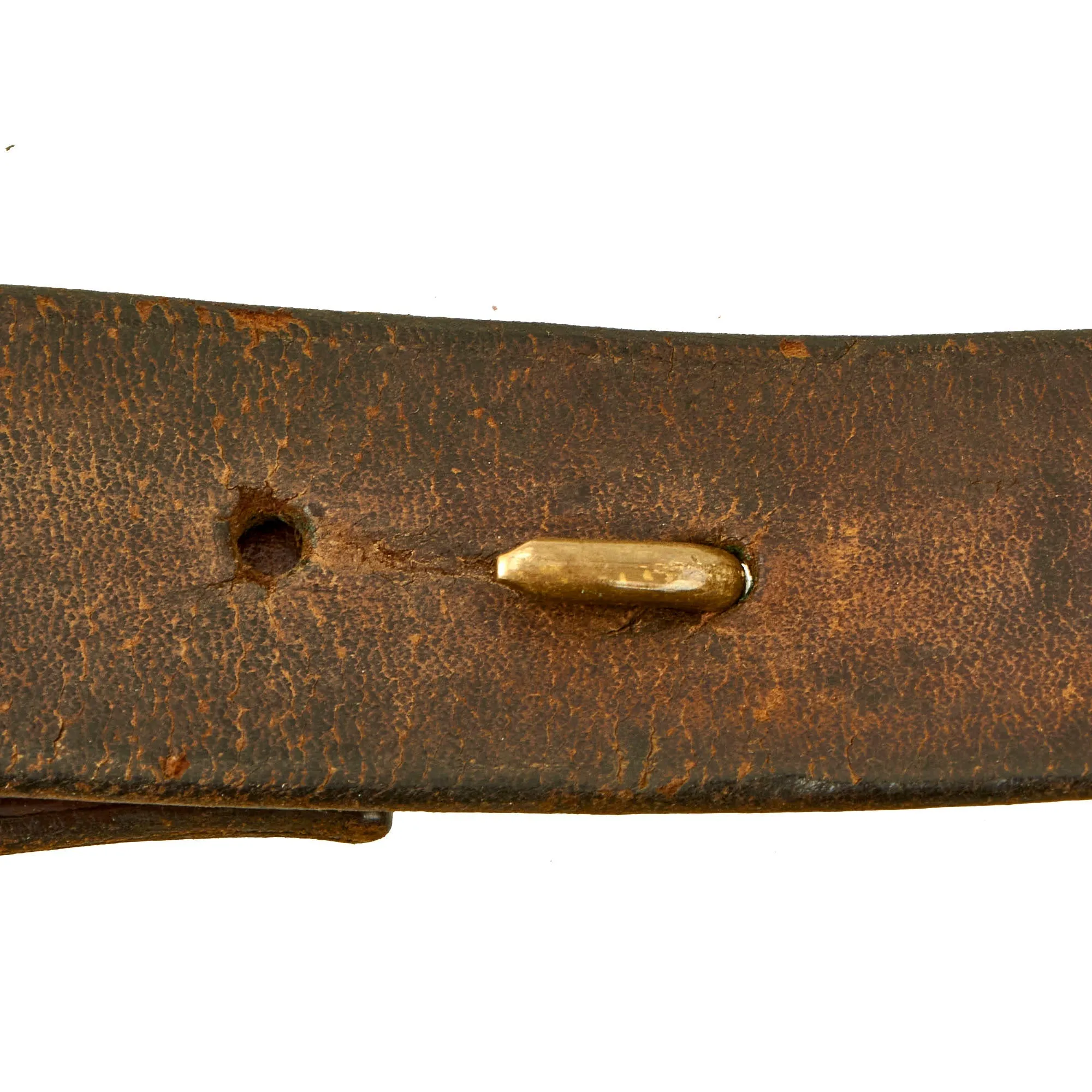 Original U.S. Civil War Serviceable Leather Musket Sling with Keeper - 41 inches long