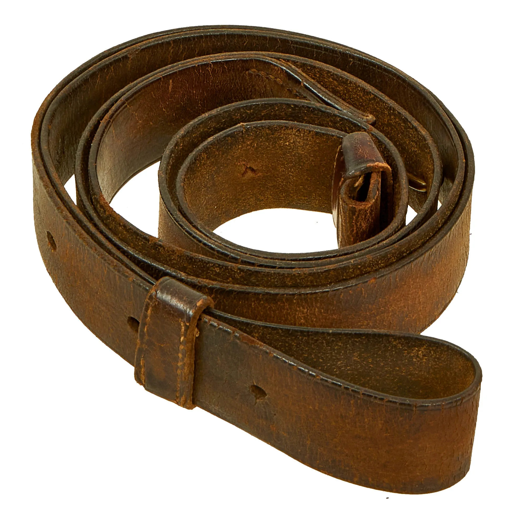 Original U.S. Civil War Serviceable Leather Musket Sling with Keeper - 41 inches long