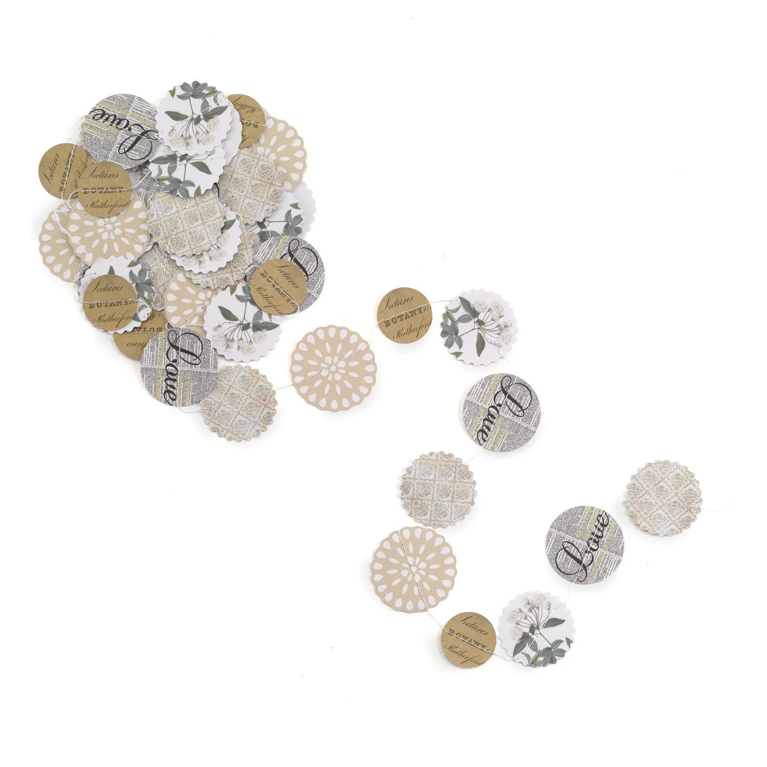 Paper Garland Ribbon Strands Weddings Parties