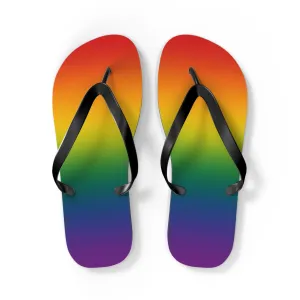Rainbow Ombre Pride Flip Flops