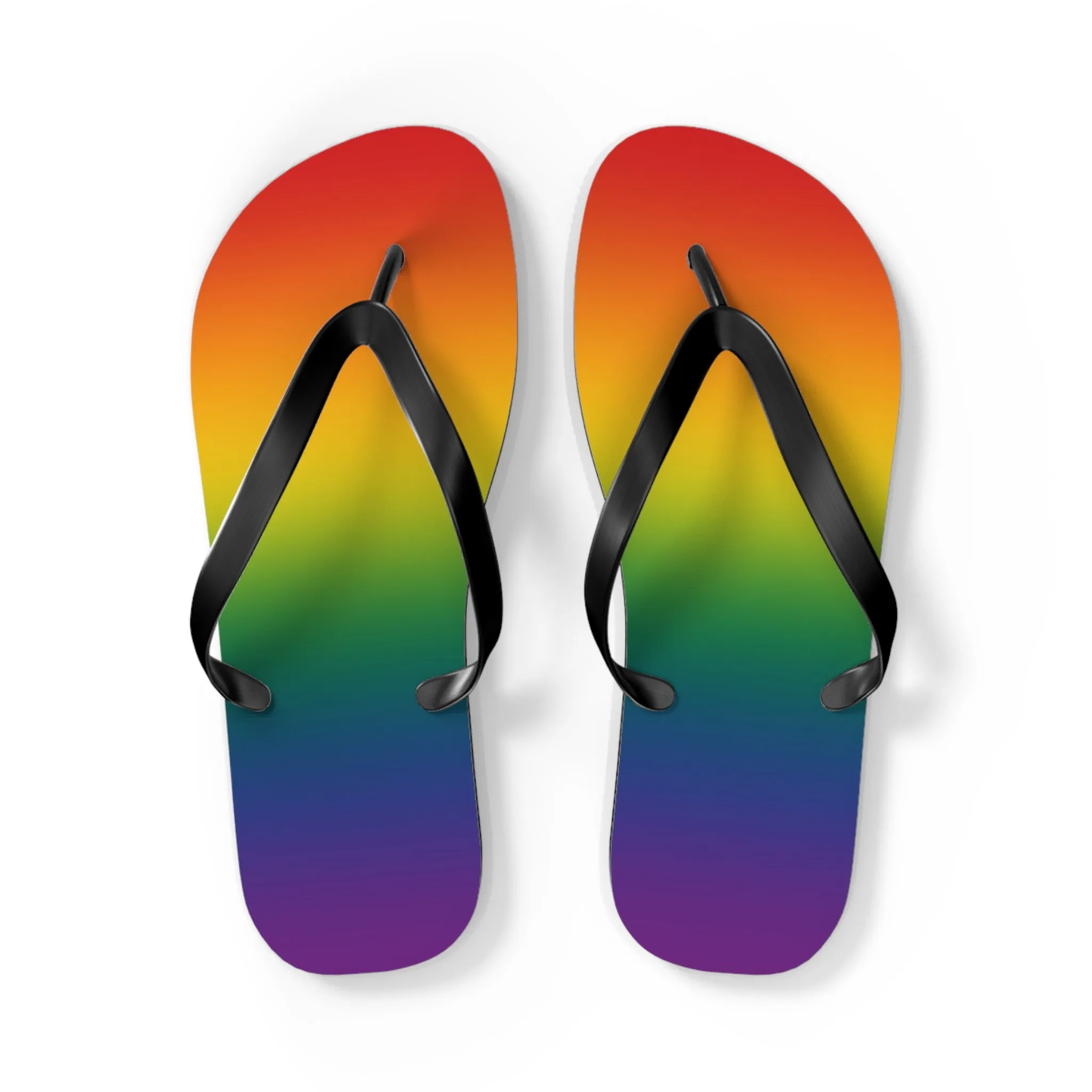 Rainbow Ombre Pride Flip Flops