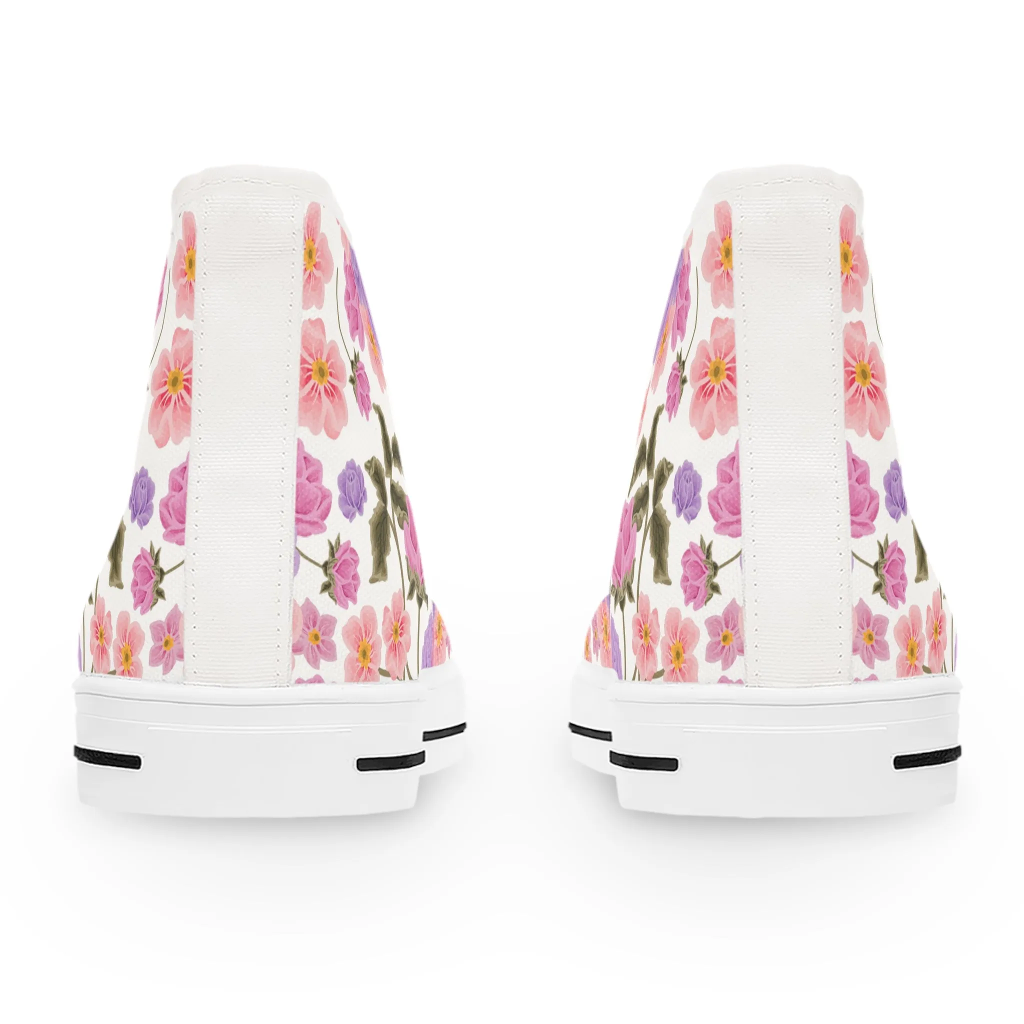 Rose Garden Romance Women's High Top Sneakers