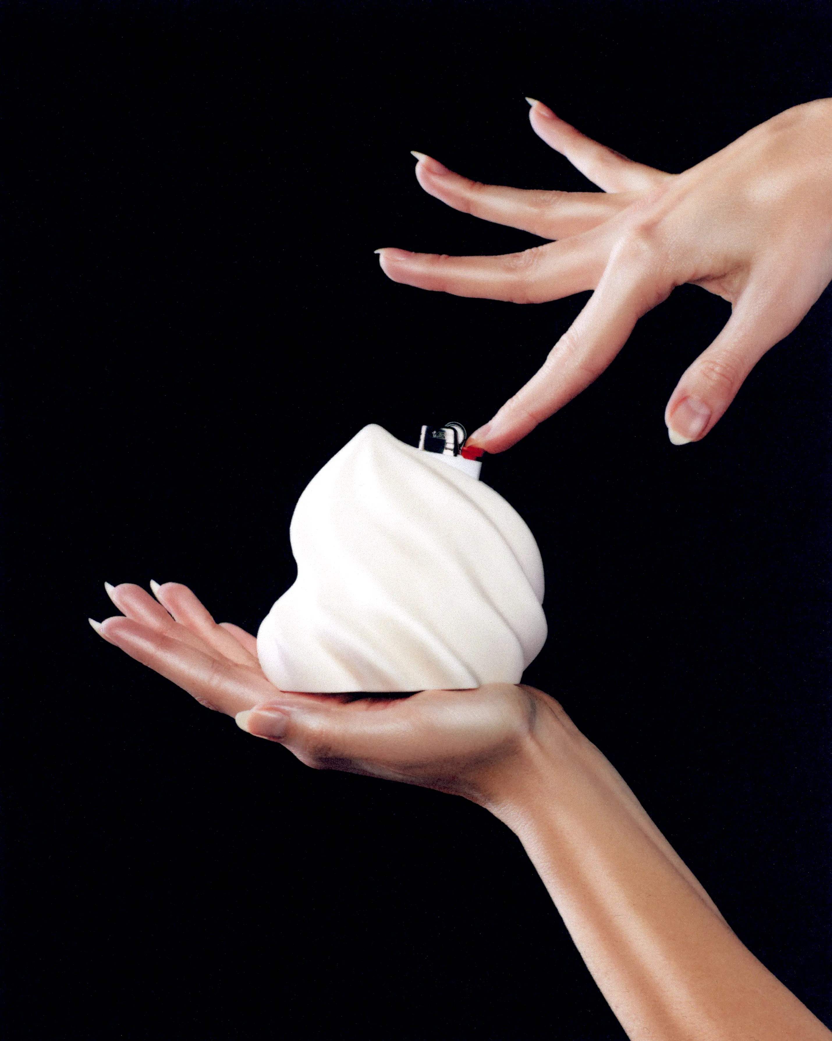 Soft Serve Lighter Holder in Cream