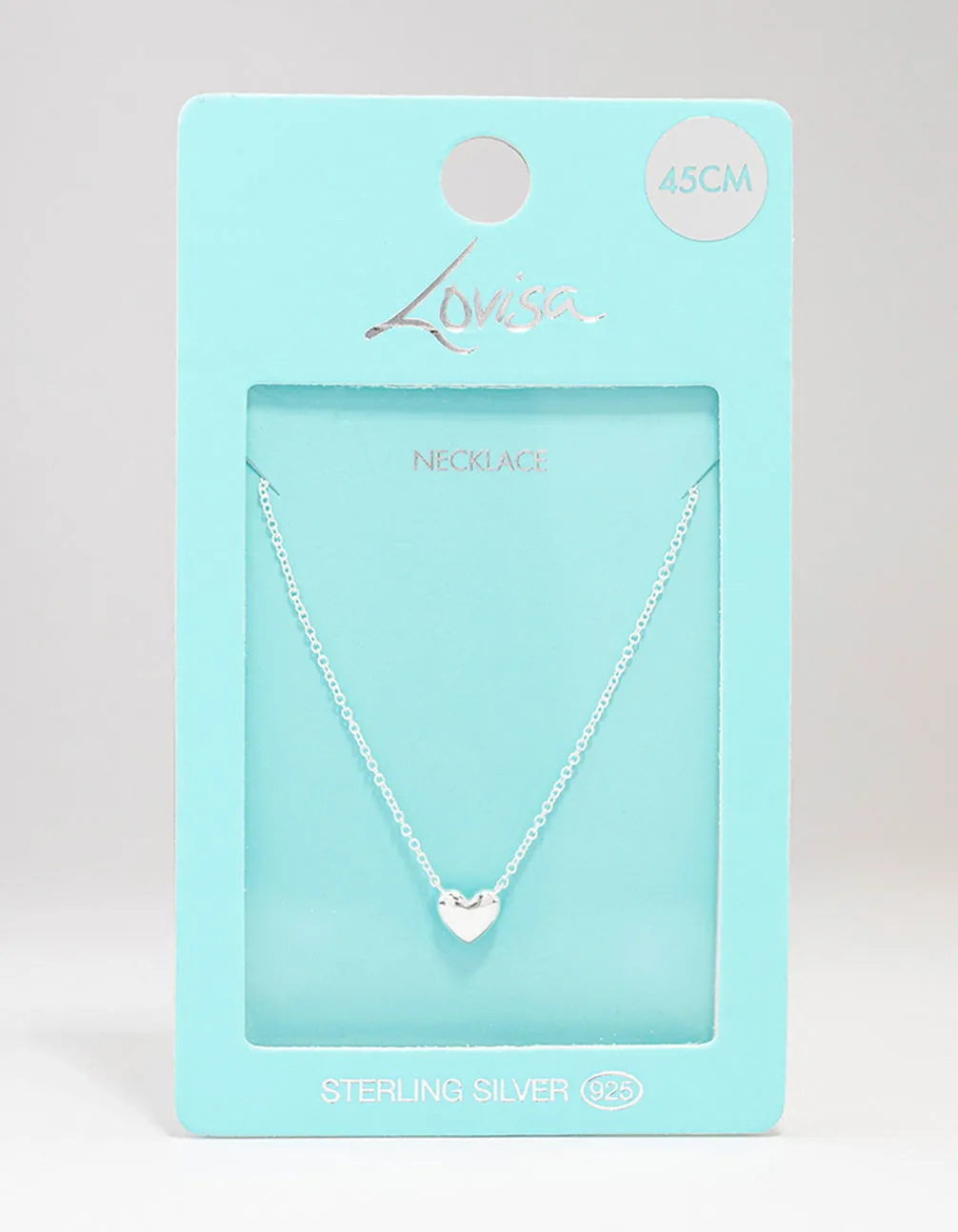 Sterling Silver Mini Puffy Heart Pendant Necklace