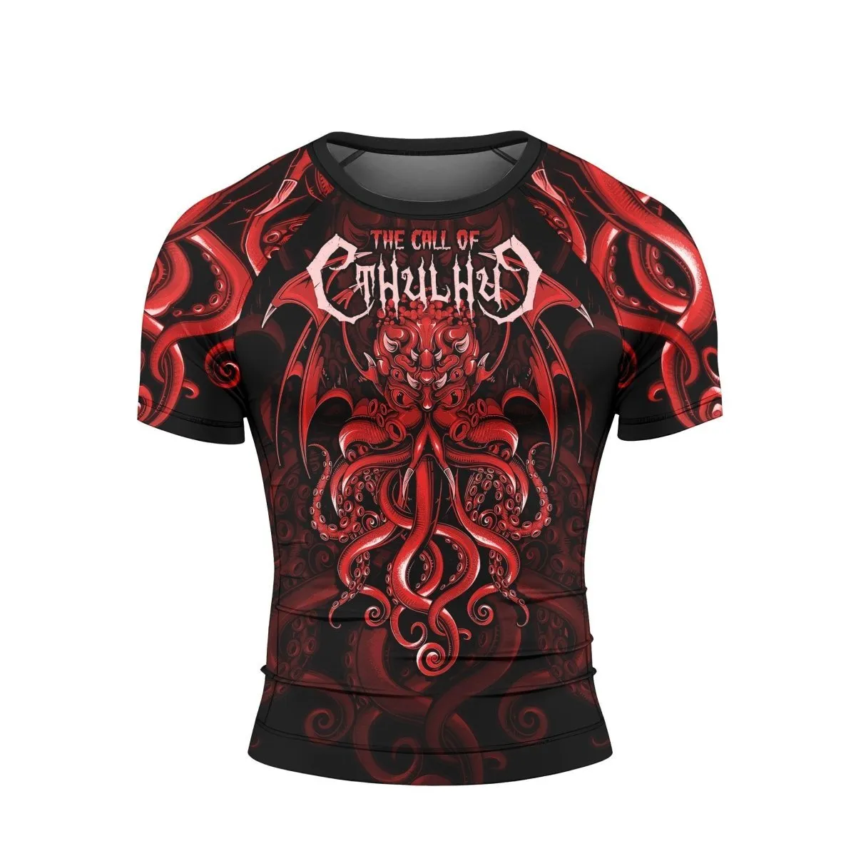 The Call Of Cthulhu RED Short Sleeve Rash Guard