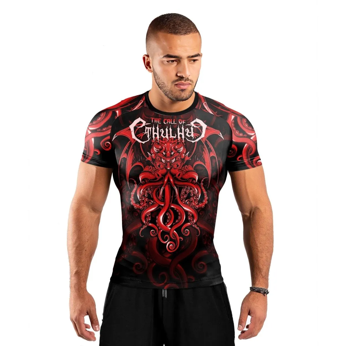 The Call Of Cthulhu RED Short Sleeve Rash Guard