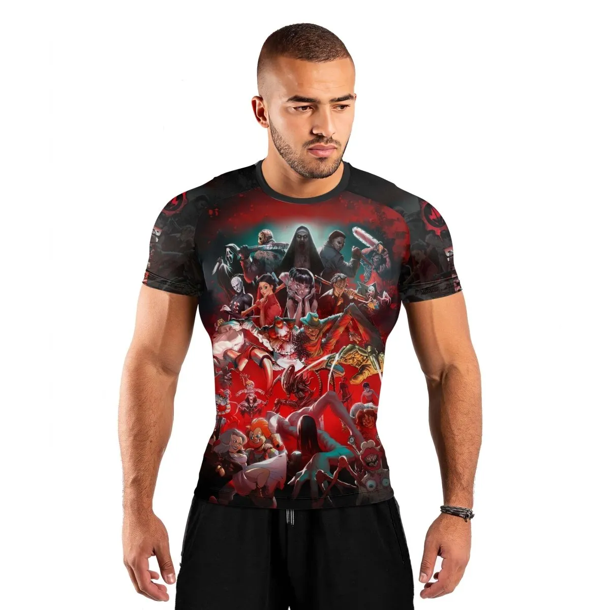 The Horror of Halloween Men's Short Sleeve Rash Guard