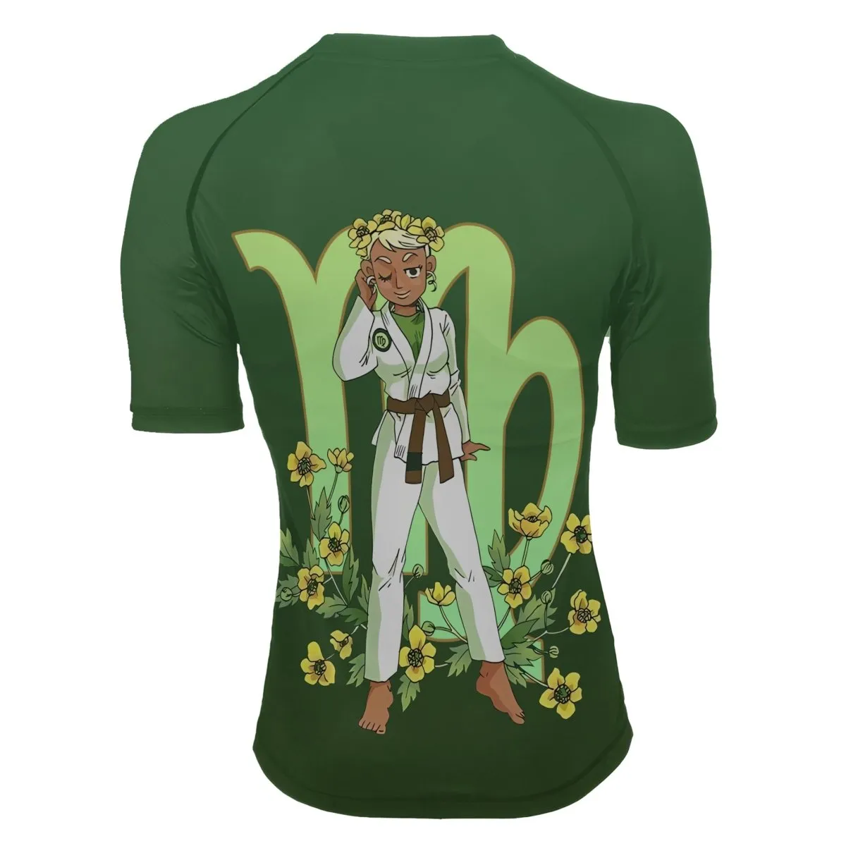 Virgo Zodiac Mom Women's Short Sleeve Rash Guard